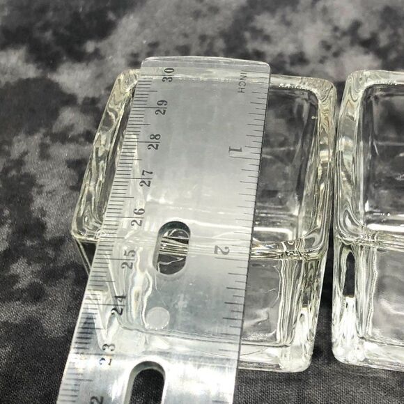 🔮 5/$25 Vintage Glass Square Candle/Matchstick Holders - Picture 7 of 7